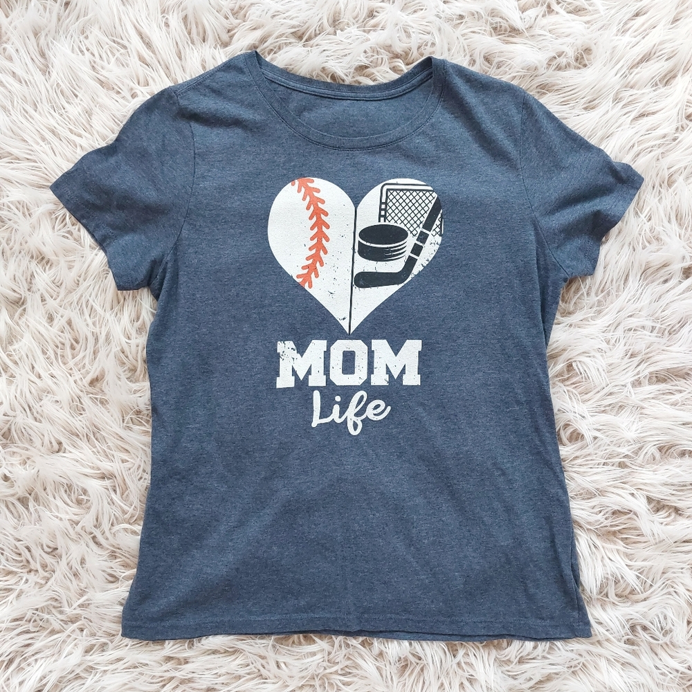 *NEW* Mom Life Baseball and Hockey Fan Shirt